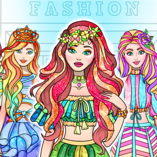 Girl Coloring Dress Up Games