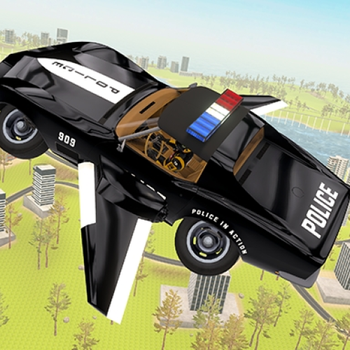 Flying Car Game Police Games