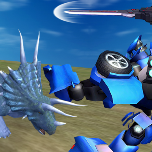 Jurassic Dinosaur Mech Battle