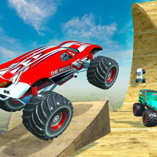 Mega Ramp Monster Truck Race