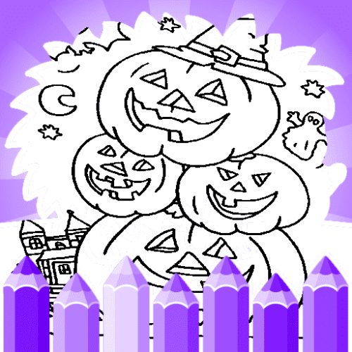 Kid Halloween Coloring Pages