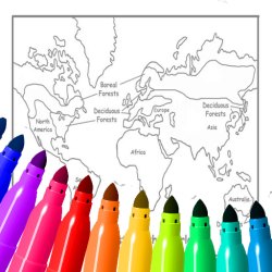 World Map Coloring For Kids