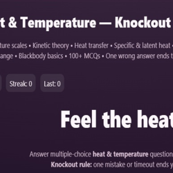 Physics: Heat Temperatuie Quiz