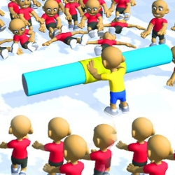Push the Crazy Crowd : Stickman Clash 3D