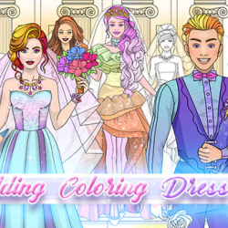 Wedding Coloring Dress Up Game