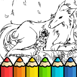 Coloring Pages Of Anime Wolves