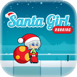 Santa Girl Running