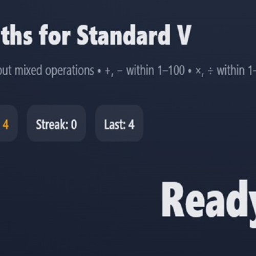 Maths for Standard V