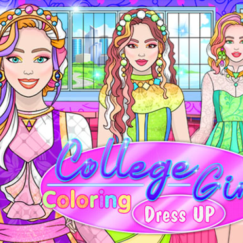 College Girl Coloring Dress Up