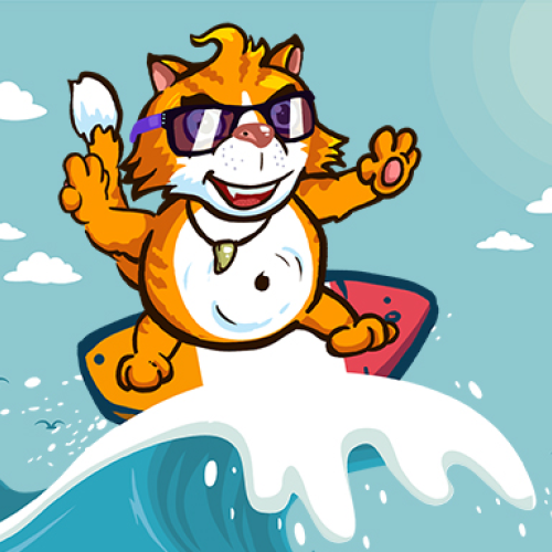 Surfer Cat