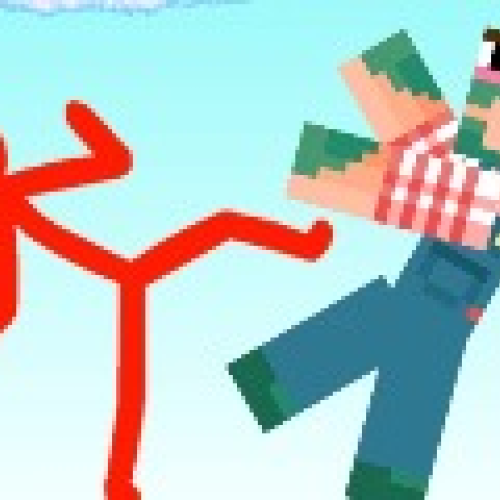 Red Stickman vs Craftmans
